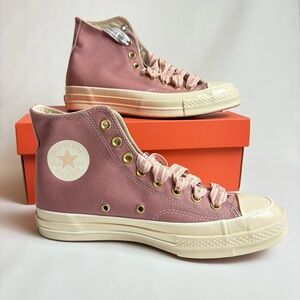 NEW Converse Chuck 70 Pink High-Top Sneakers Flamingo/Sage with Ribbon Laces